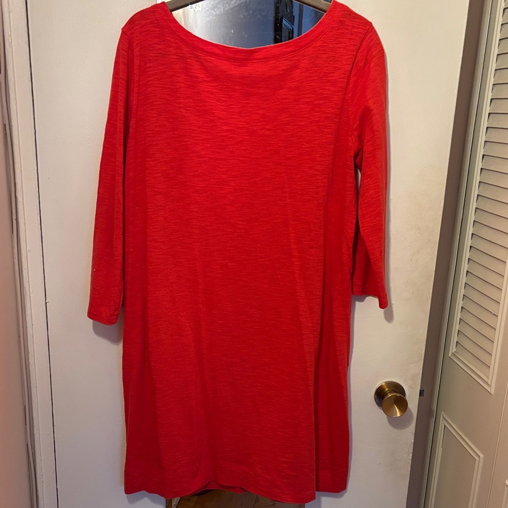 Banana Republic Vibrant Red Long Sleeve Dress - Picture 2 of 6
